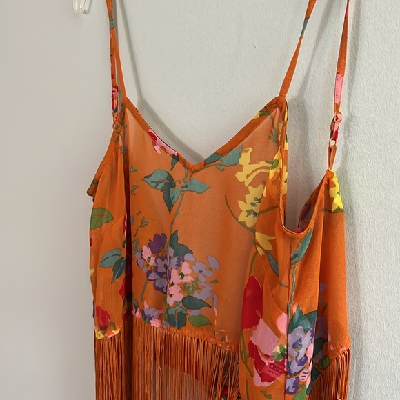 ASOS fully sheer floral crop top with long fringe - Picture 2 of 6